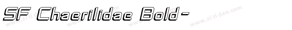 SF Chaerilidae Bold字体转换